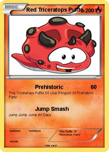 Pokemon Red Triceratops Puffle