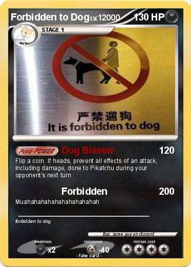 Pokemon Forbidden to Dog