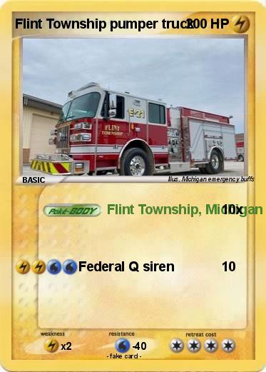 Pokemon Flint Township pumper truck