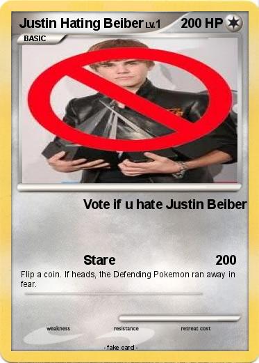 Pokemon Justin Hating Beiber