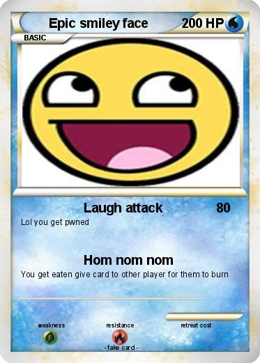 Pokemon Epic smiley face Language Card english
