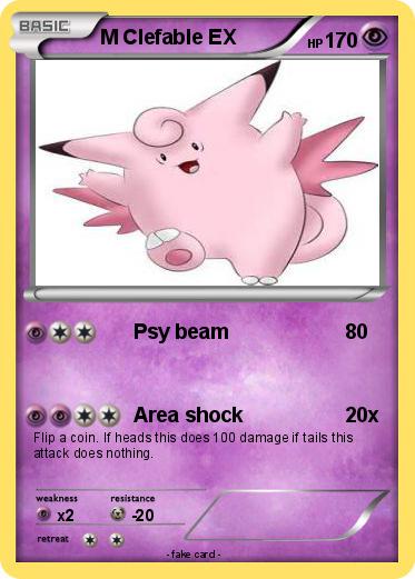 Pokémon M Clefable EX - Psy beam - My Pokemon Card