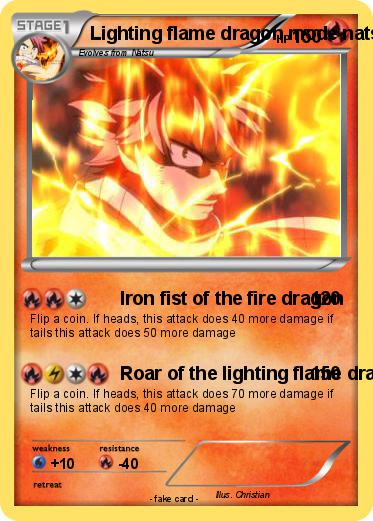 Pokemon Lighting flame dragon mode natsu