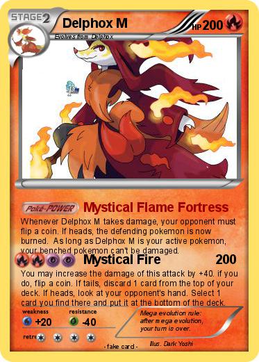 Pokémon Delphox M 1 1 - Mystical Flame Fortress - My ...