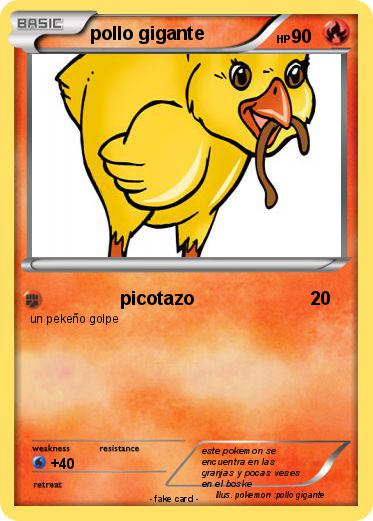 Pokemon pollo gigante