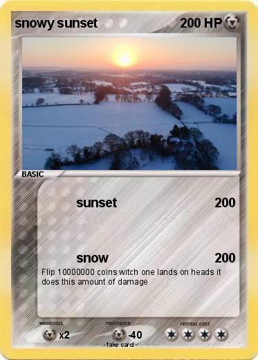 Pokemon snowy sunset