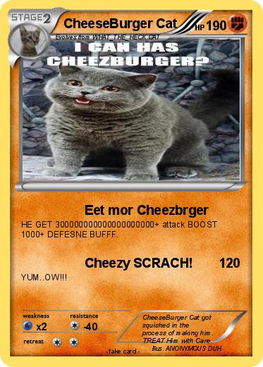 Pokemon CheeseBurger Cat