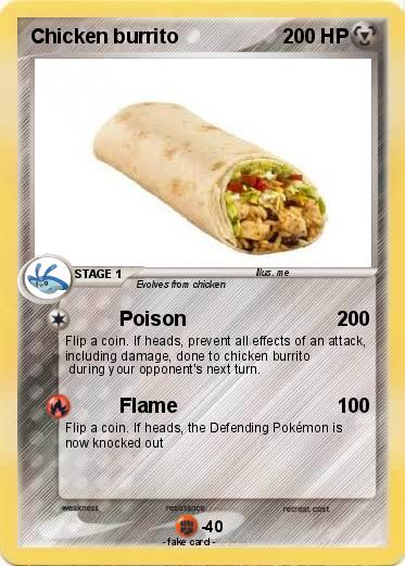 Pokemon Chicken burrito