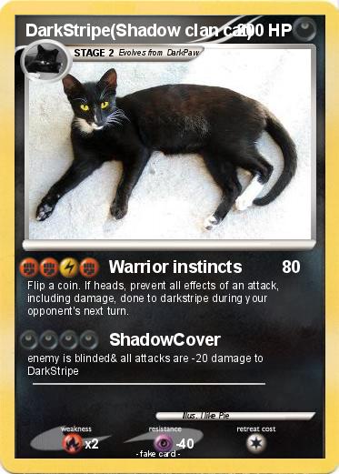 Pokemon DarkStripe(Shadow clan cat)
