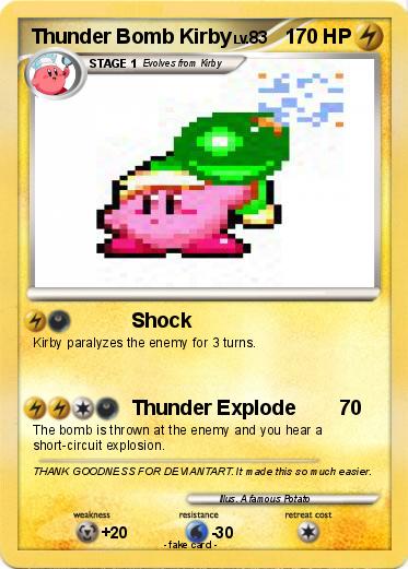 Pokemon Thunder Bomb Kirby