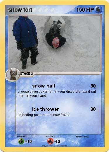 Pokemon snow fort