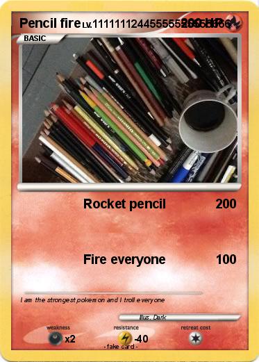 Pokemon Pencil fire