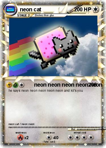 Pokemon neon cat
