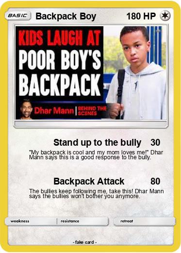 Pokemon Backpack Boy
