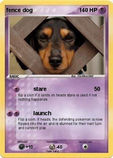 Pokemon fence dog