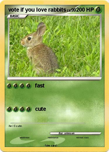 Pokemon vote if you love rabbits