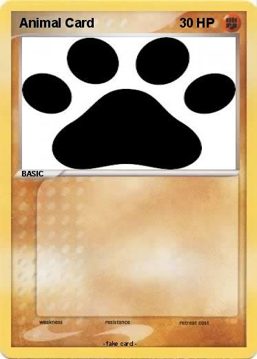 Pokemon Animal Card