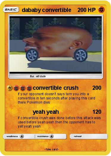 Pokemon dababy convertible