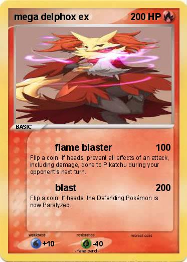 Pokémon mega delphox ex 3 3 - flame blaster - My Pokemon Card