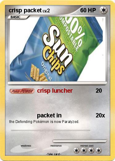 Pokemon crisp packet
