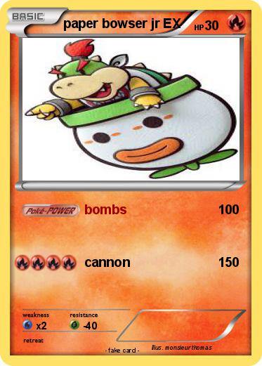 Pokemon paper bowser jr EX