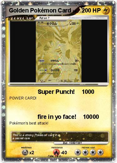 Pokemon Golden Pokémon Card