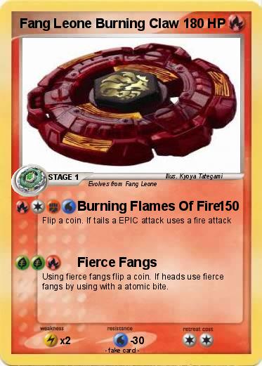 Pokemon Fang Leone Burning Claw
