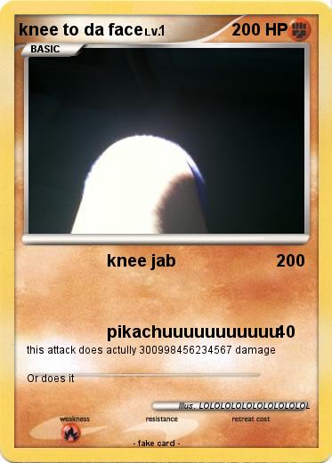 Pokemon knee to da face