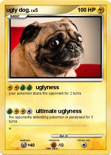 Pokemon ugly dog.