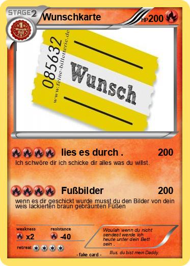 Pokemon Wunschkarte