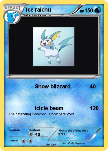 Pokemon Ice raichu