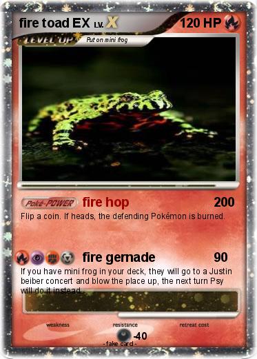 Pokemon fire toad EX