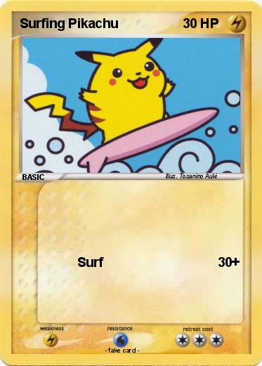 PokÃ©mon Surfing Pikachu 142 142 - Surf - My Pokemon Card