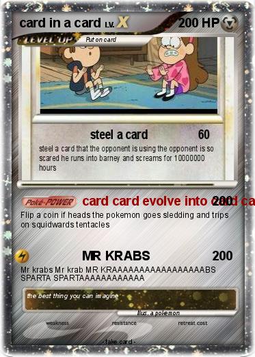 Pokemon card in a card
