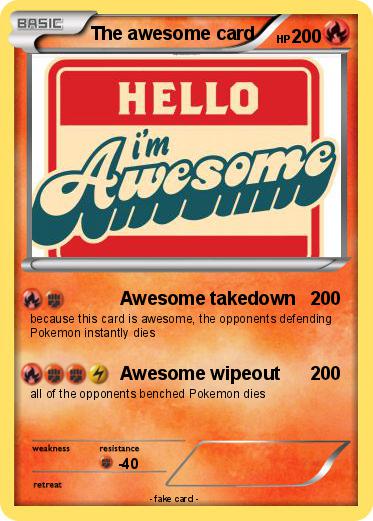 Pokemon The awesome card