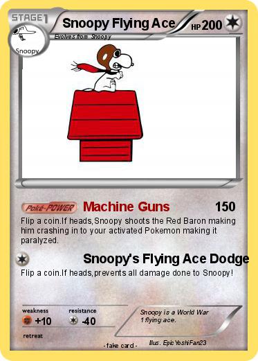 Pokemon Snoopy Flying Ace