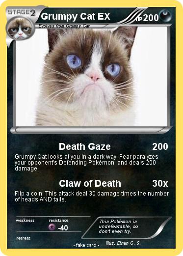 Pokemon Grumpy Cat EX