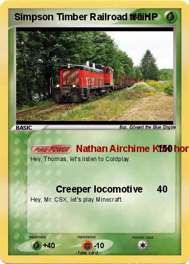 Pokemon Simpson Timber Railroad train