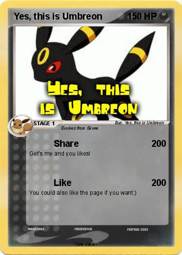 Pokemon Yes, this is Umbreon