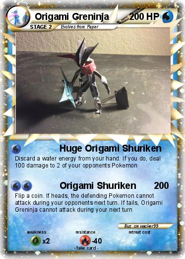 Pokemon Origami Greninja