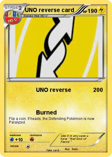 Pokemon UNO reverse card