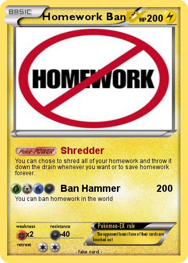 Pokemon Homework Ban