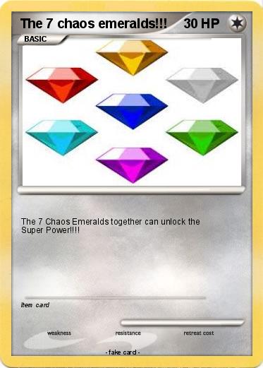 Pokemon The 7 chaos emeralds!!!