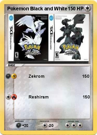 Pokemon Pokemon Black and White. Language Card : english
