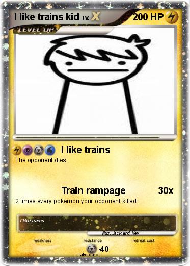 pokémon i like trains kid 8 8 i like trains my pokemon card