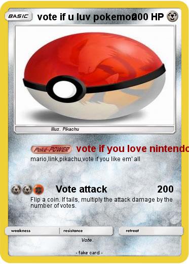 Pokemon vote if u luv pokemon