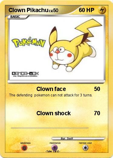 Pokemon Clown Pikachu