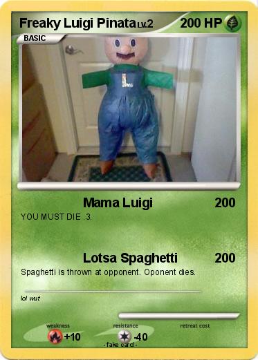 Pokemon Freaky Luigi Pinata