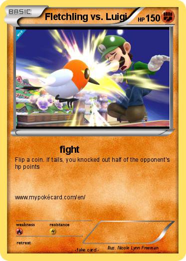 Pokemon Fletchling vs. Luigi