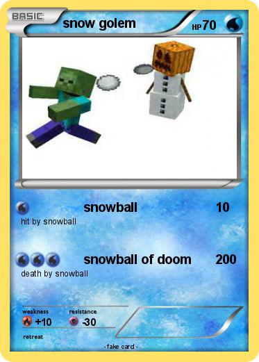 Pokemon snow golem